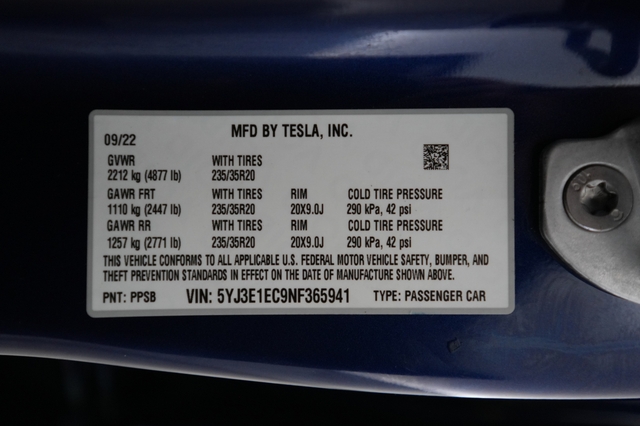 2022 Tesla Model 3