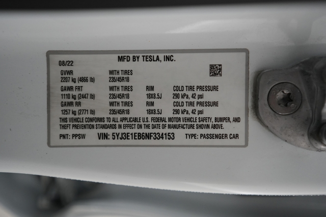 2022 Tesla Model 3