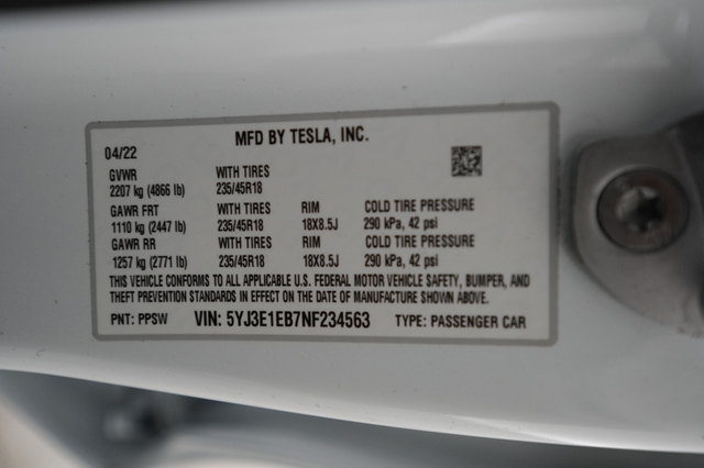 2022 Tesla Model 3
