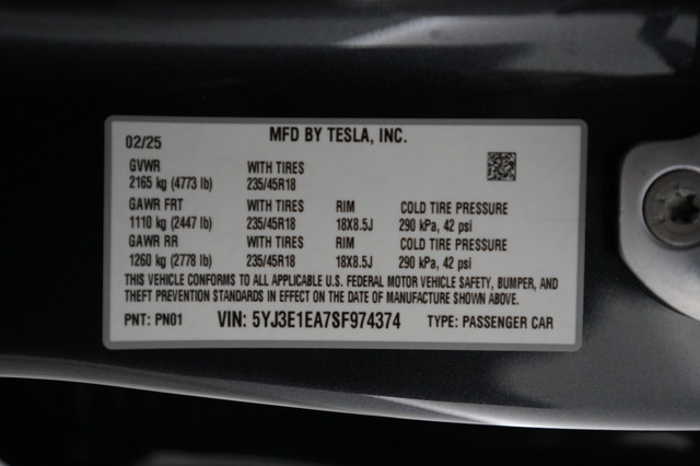2025 Tesla Model 3